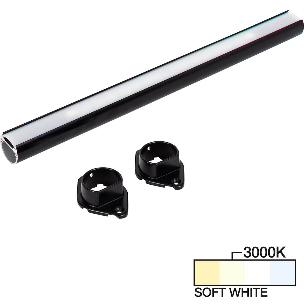 Task Lighting 60'' LED Lighted Closet Rod, Black 3000K Soft White
